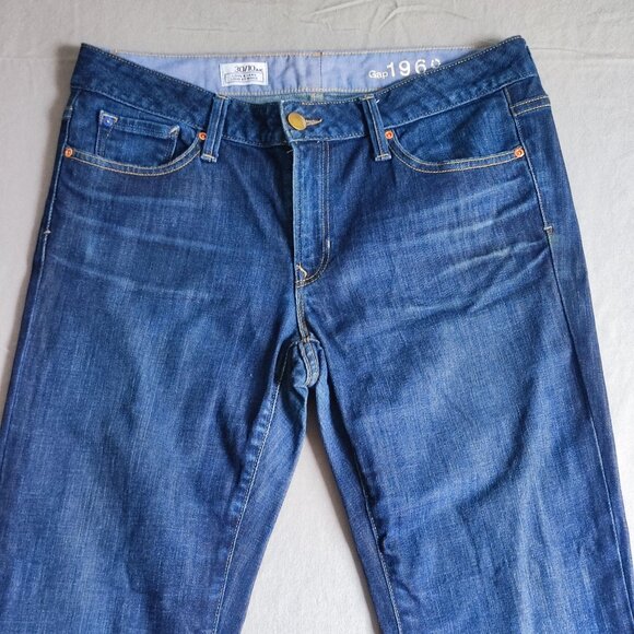 GAP Jeans Long & Lean women's size 30 / 10 dark washed boot cut - Picture 2 of 15